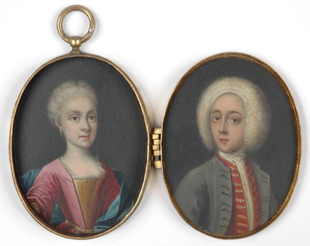 Unknown Artist - Two German Miniatures, c.1750